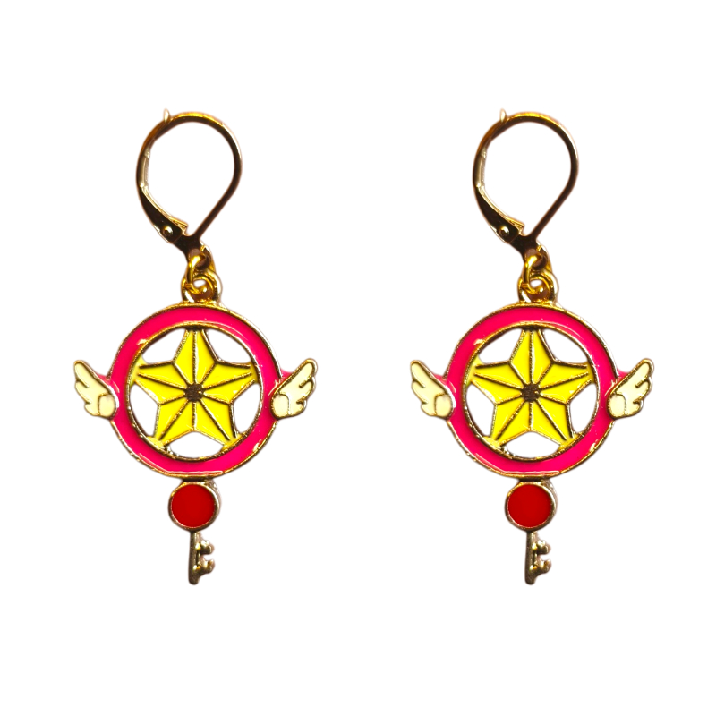 Aretes Anime Llave Estrella Sakura Cad Captor
