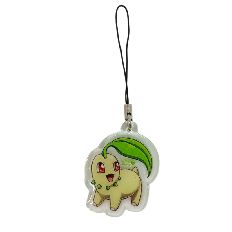 Charm Acrílico Pokemon Chikorita Chibi Mara