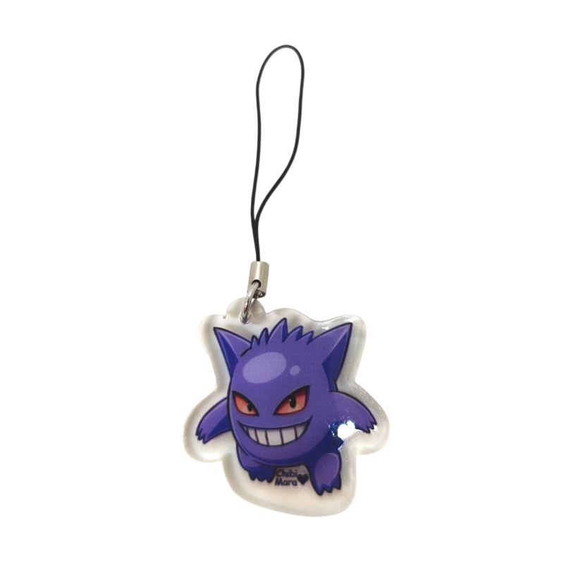 Charm Acrílico Pokemon Gengar Chibi Mara