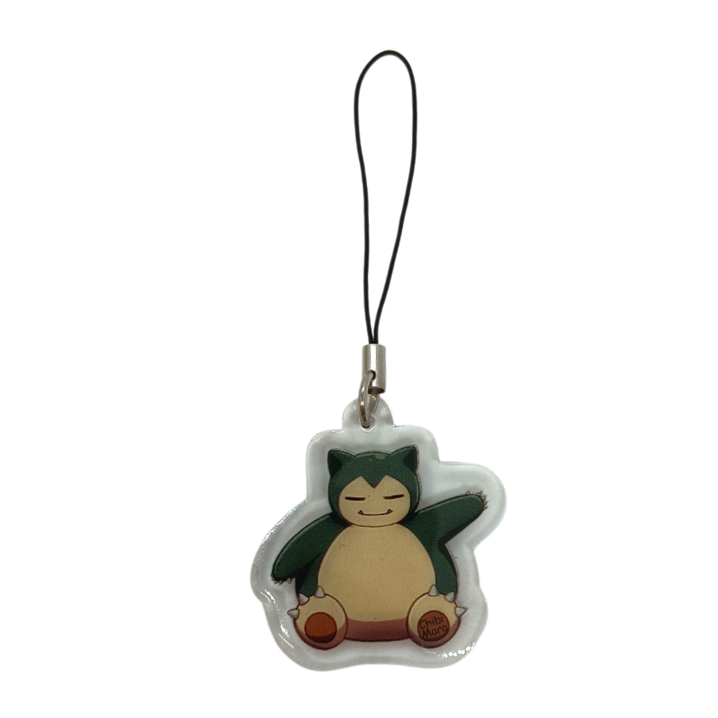  Charm Acrílico Pokemon Snorlax Chibi Mara