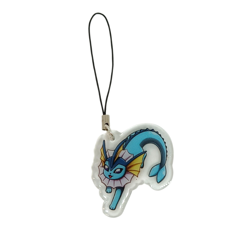  Charm Acrílico Pokemon Vaporeon Chibi Mara