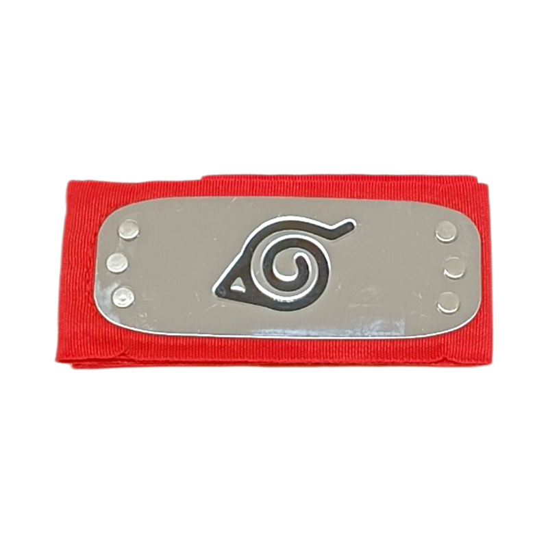 Accesorio Anime Cosplay Bandana de la Hoja Konoha Rojo Naruto