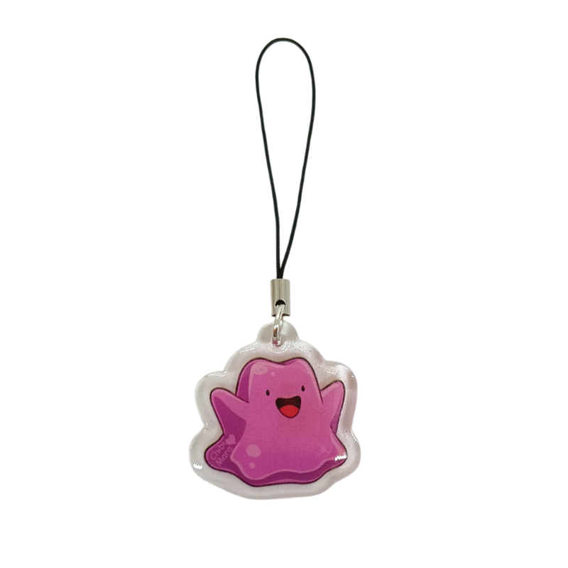 Charm Acrílico Pokemon Ditto Chibi Mara