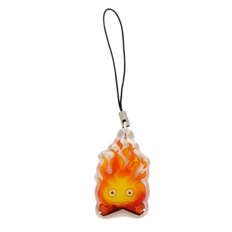 Charm Acrílico Calcifer Howl's Moving Castle Studio Ghibli Chibi Mara