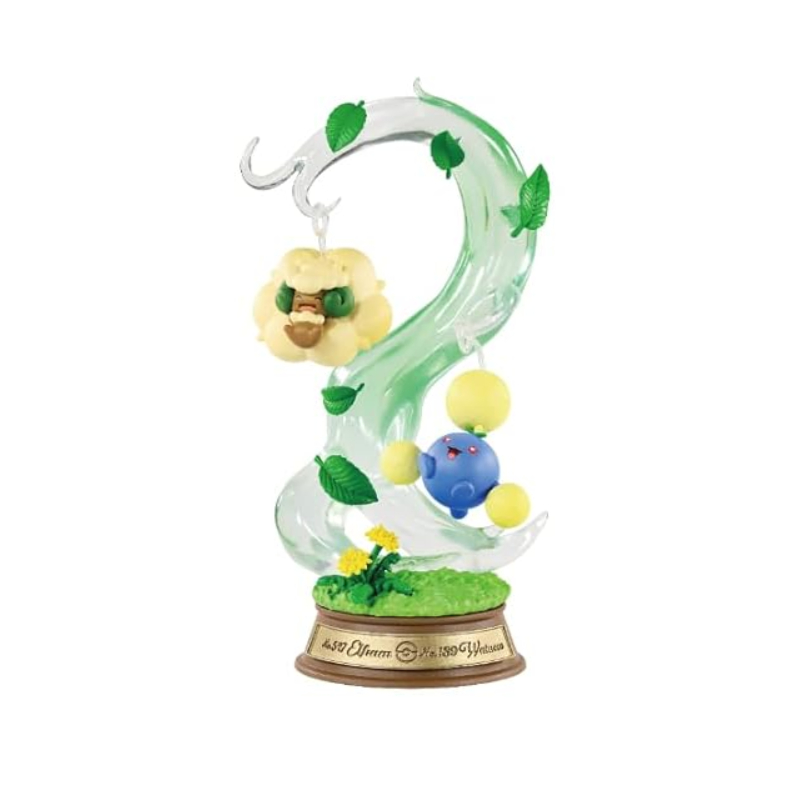 Figura Pokemon Whimsicott y  Jumpluff Re-ment Swing Vignette Collection 4