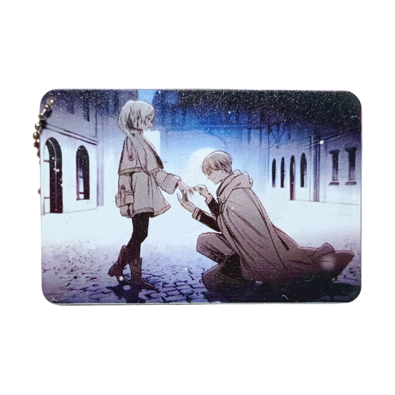 Llavero Propuesta de Matrimonio de Himmel a Frieren Glitter Azul Soso no Frieren