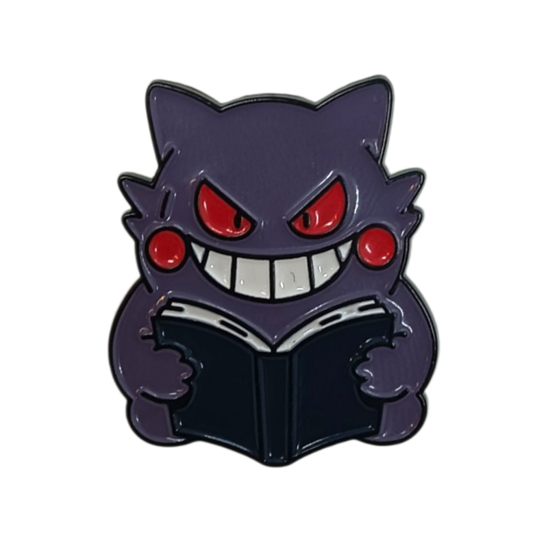 Pin Pokemon Gengar con Libro