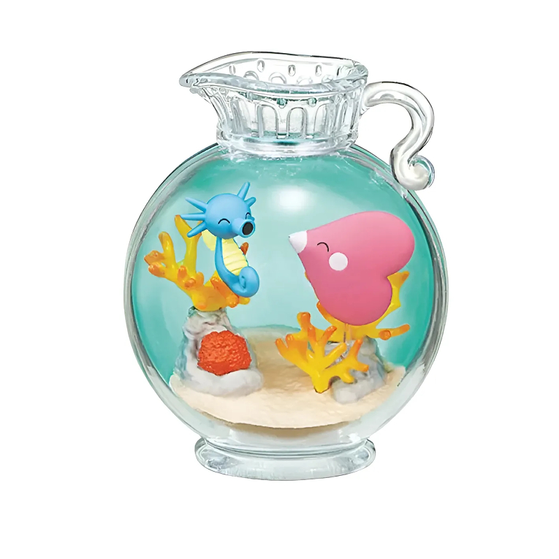 Figura Pokemon Horse y Luvdisk Re-Ment Pokémon Aqua Bottle Collection 2 (Sin Caja)