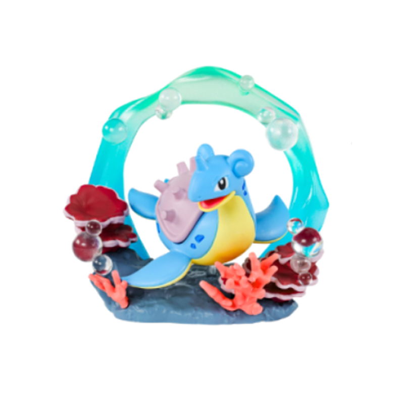 Figura Pokemon Lapras Re-Ment Pokémon Circular Diorama Collection