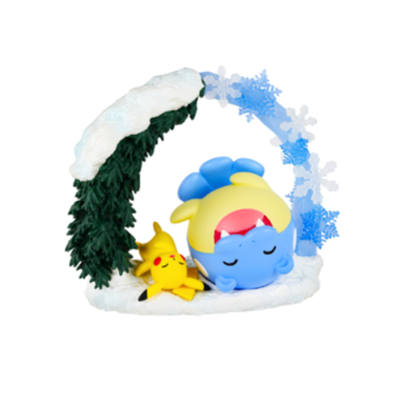 Figura Pokemon Spheal y Pikachu Re-Ment Pokémon Circular Diorama Collection (Sin Caja)