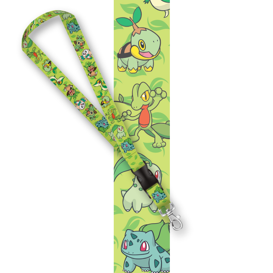 Lanyard Pokemon Tipo Planta Iniciales