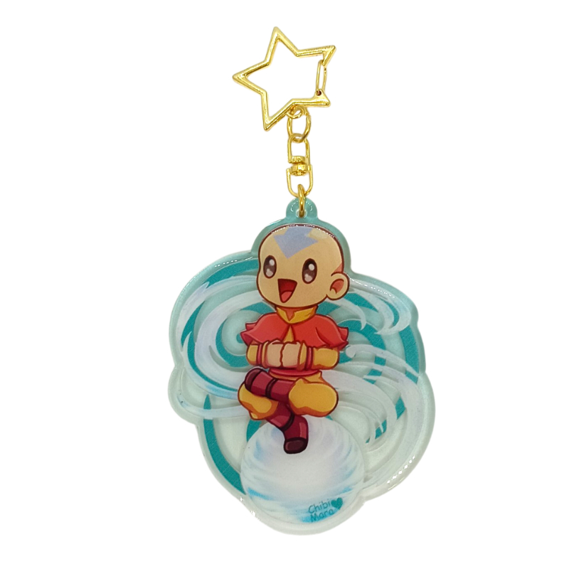  Llavero Acrílico Anime Aang Avatar The Last Airbender Chibi Mara