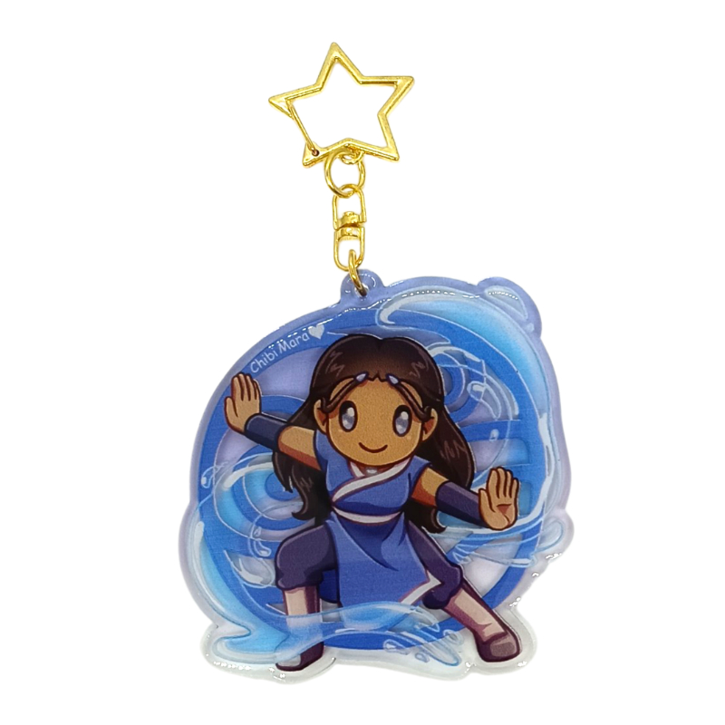  Llavero Acrílico Anime Katara Avatar The Last Airbender Chibi Mara