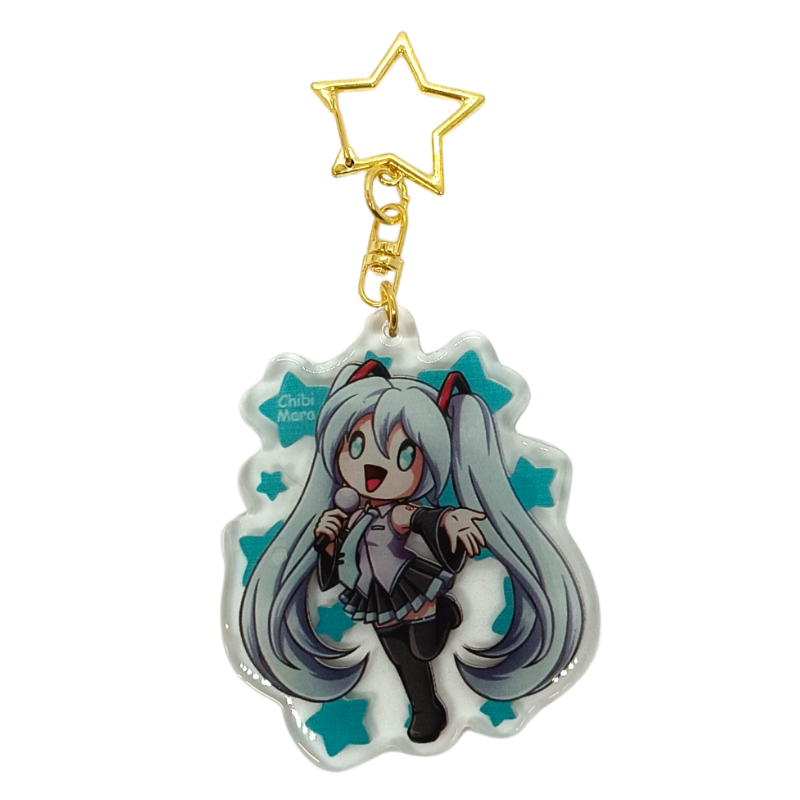 Llavero Acrílico Anime Vocaloid Hastune Miku Chibi Mara