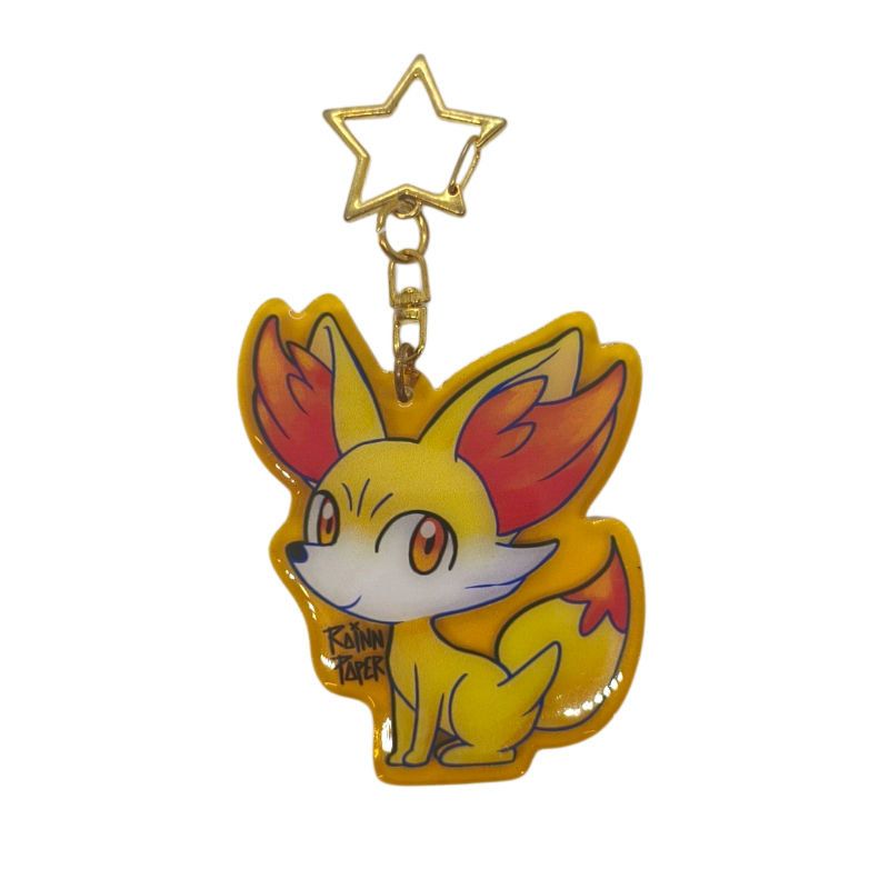 Llavero Acrílico Pokemon Fennekin Rainn Paper