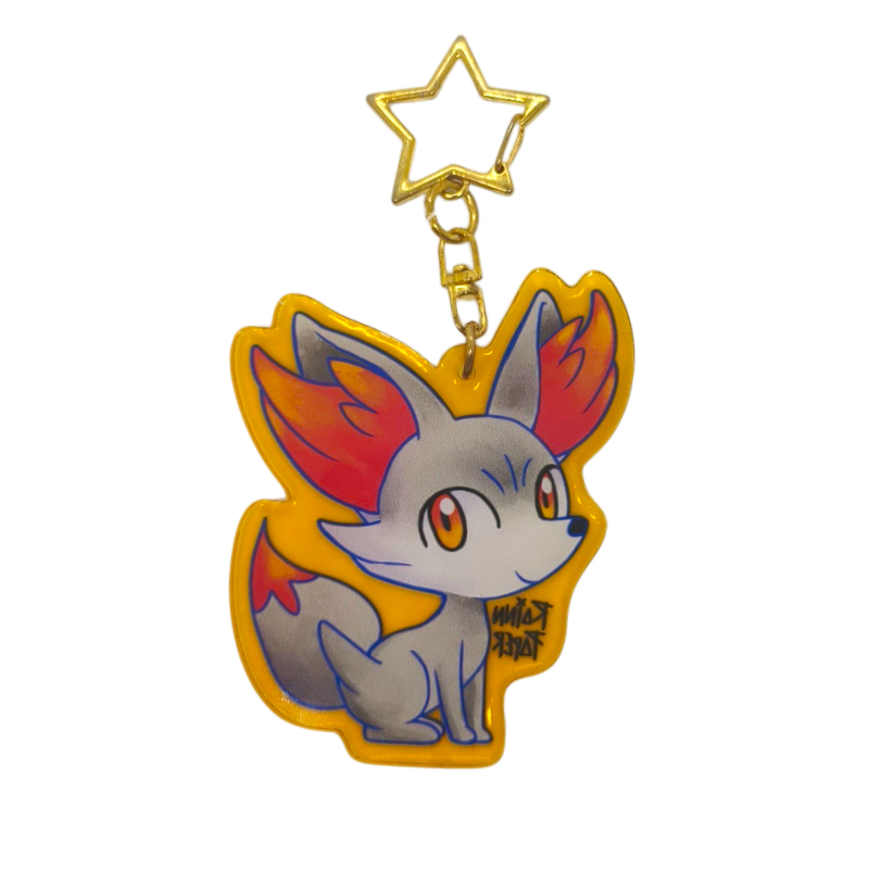Llavero Acrílico Pokemon Fennekin Rainn Paper
