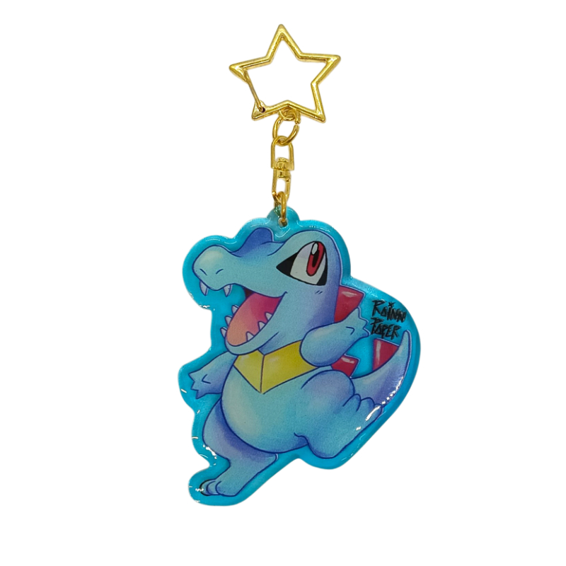 LLavero Acrílico Pokemon Totodile Rainn Paper
