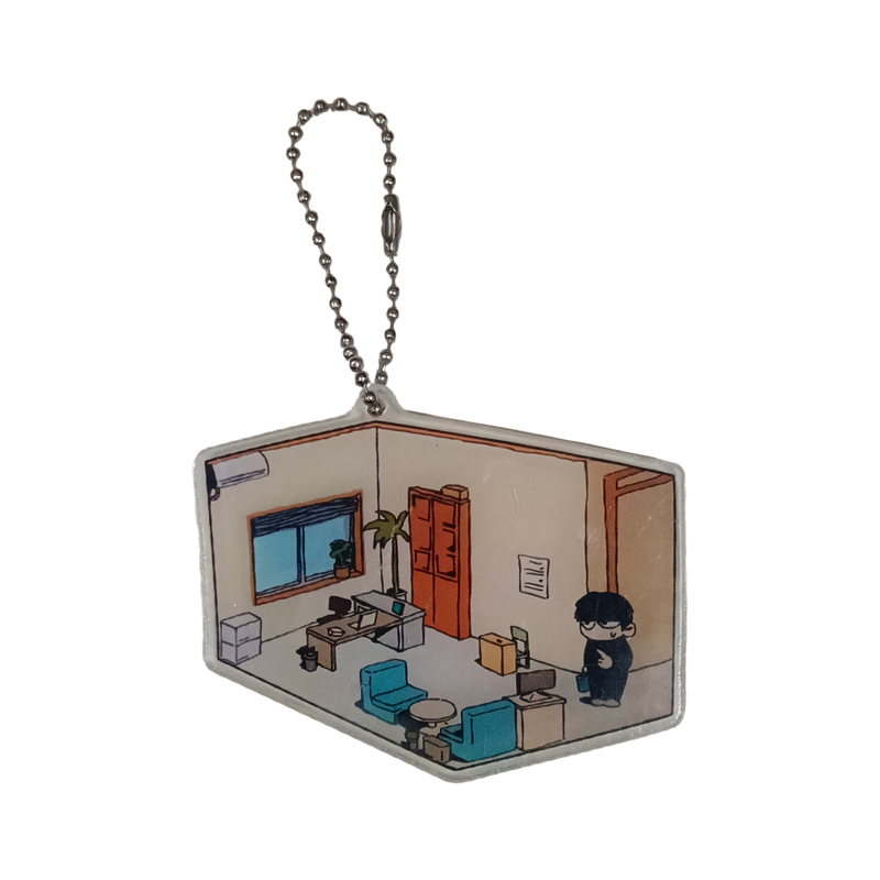 Llavero Acrílico Shaker Arataka Reigen y Shigeo Kageyama Mob Psycho 100