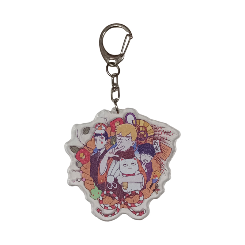 Llavero Acrílico Shigeo, Reigen y Ekubo Mob Psycho 100 
