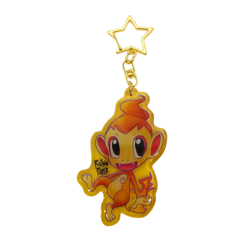 LLavero Acrílico Pokemon Chimchar Rainn Paper