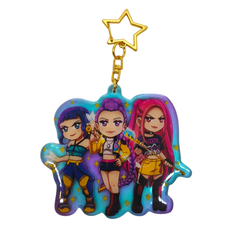  Llavero Kpop Demon Hunters Huntrix Couple Chibi Mara