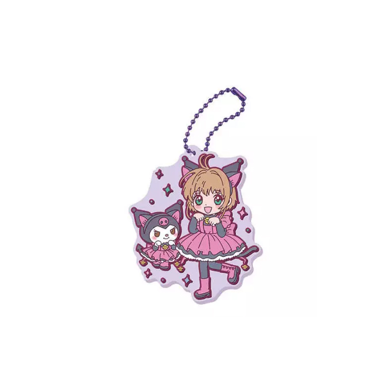 Llavero Anime Sakura Kinomoto y Kuromi Traje Gato Sakura Card Captor x Sanrio Characters Special Rubber Mascot 2