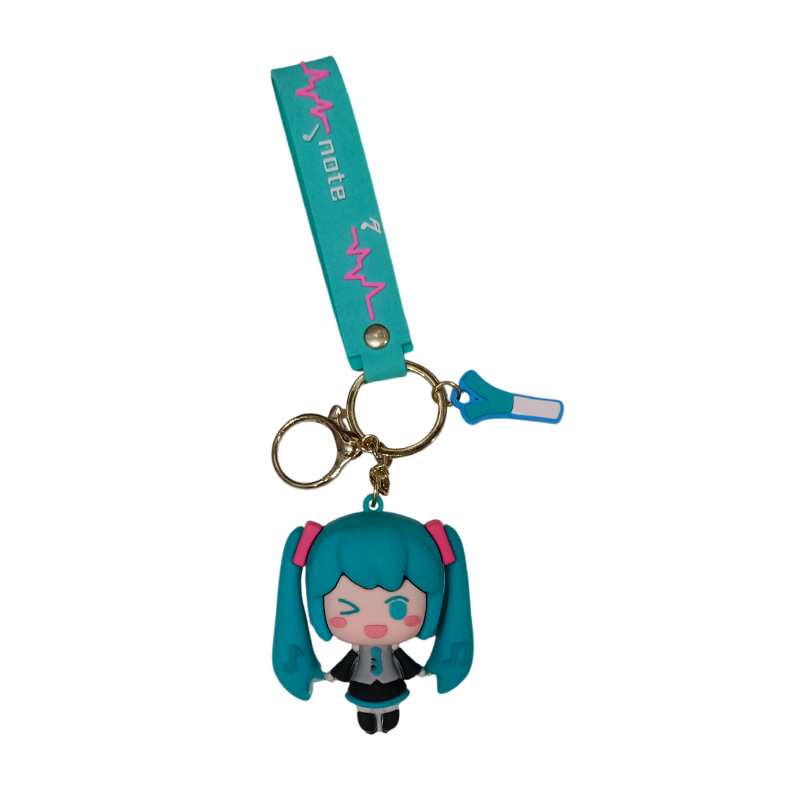 Llavero Silicona Figura Hatsune Miku con Dije