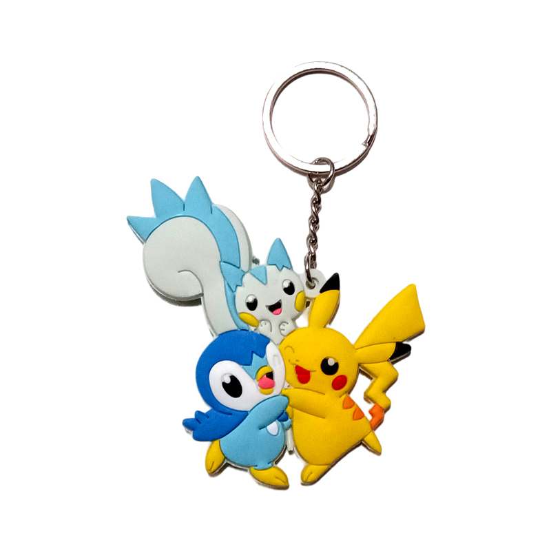 Llavero Silicona Pikachu, Piplup y Pachirisu