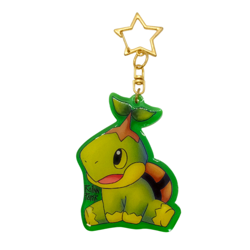  LLavero Acrílico Pokemon Turtwig Rainn Paper