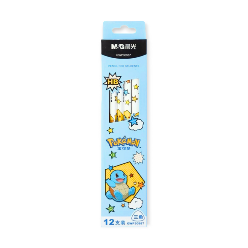 Pack 12 Lápices HB Squirtle Pokemon