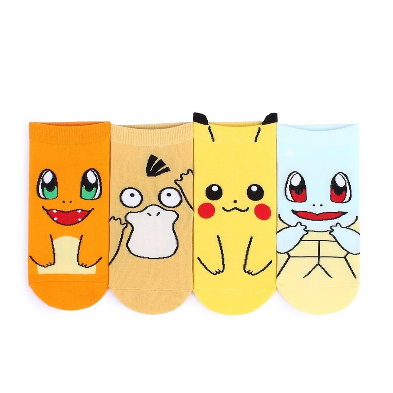 Pack Medias Cortas Pikachu Charmander Squirtle Psyduck