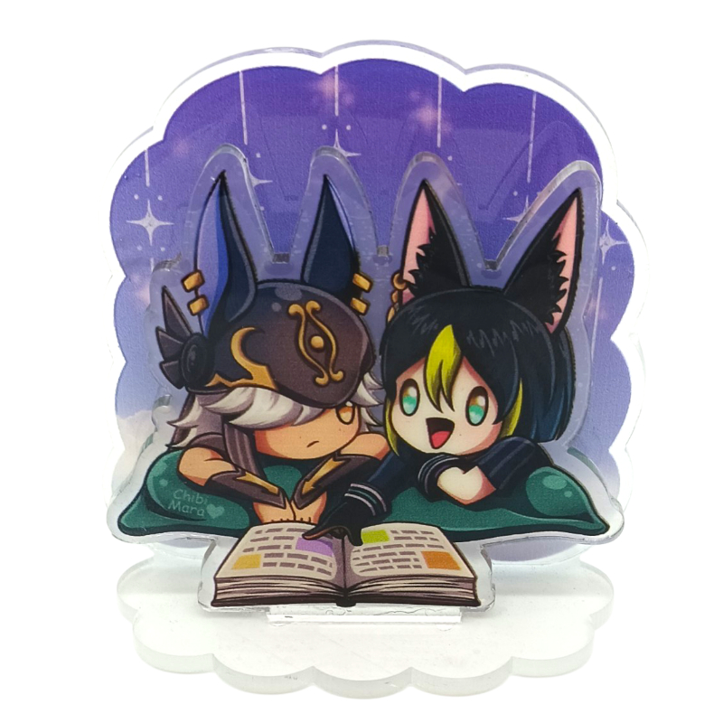  Stand Acrílico Tighnari x Cyno Chibi Mara
